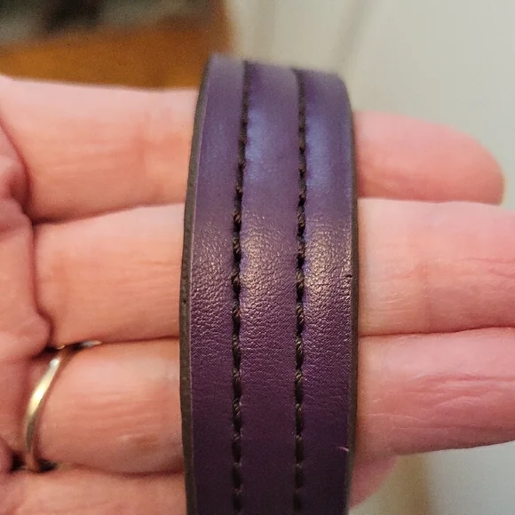 Etienne Aigner Purple and Tan East/West Shoulder Bag EUC - Picture 9 of 16